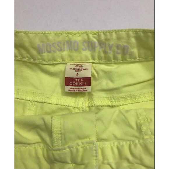 Mossimo Worm’s Shorts Yellow Bright Size 9 - Picture 6 of 9